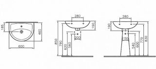 Раковина Norm Fit 6895B099-1778 60 см